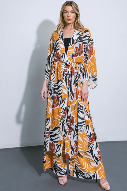 Where the Wind Woven Midi Kimono