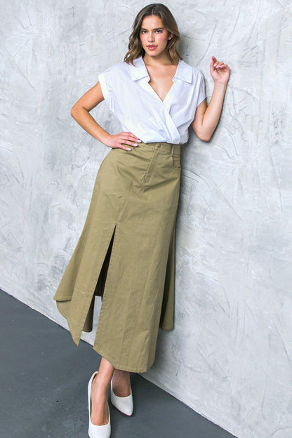 Complete Crush Twill Midi Skirt
