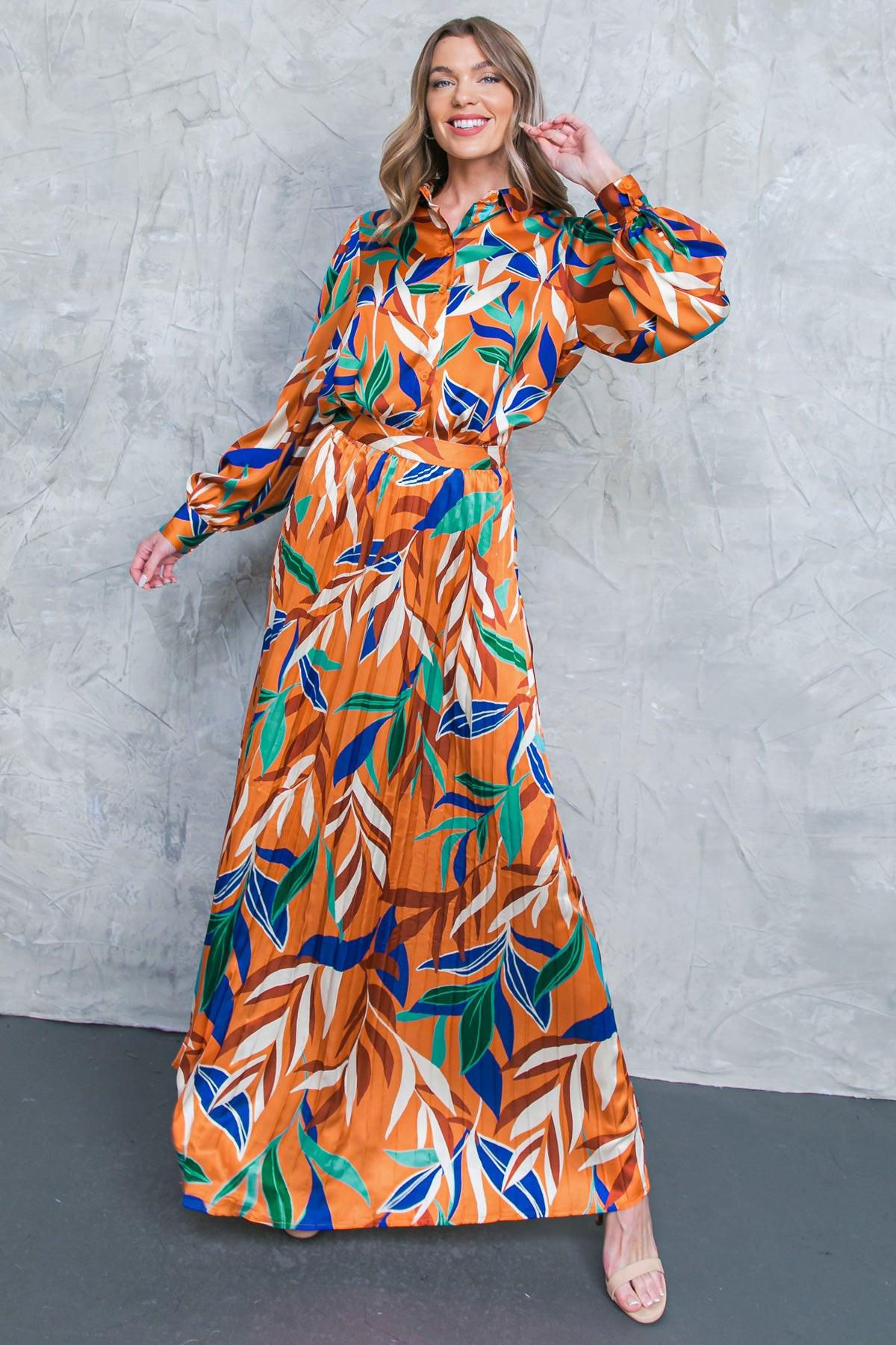Feels Like Fall Woven Maxi Skirt