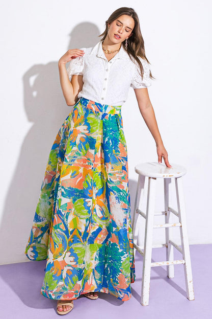 Coastal Chic Woven Maxi Skirt