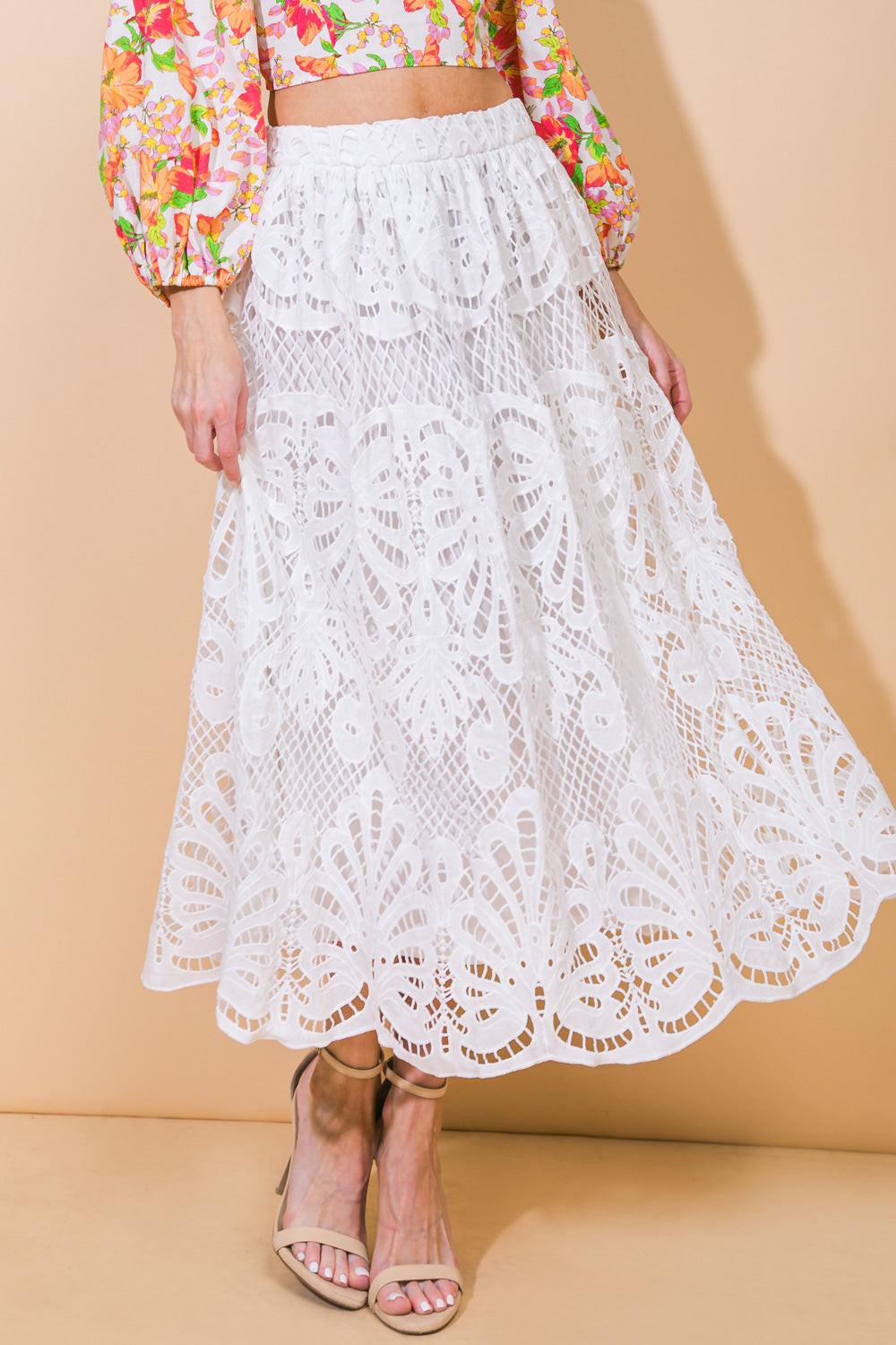 Dreamy Nights Woven Midi Skirt