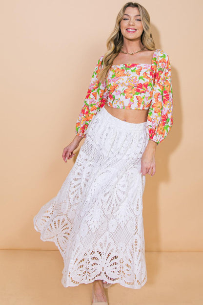 Dreamy Nights Woven Midi Skirt