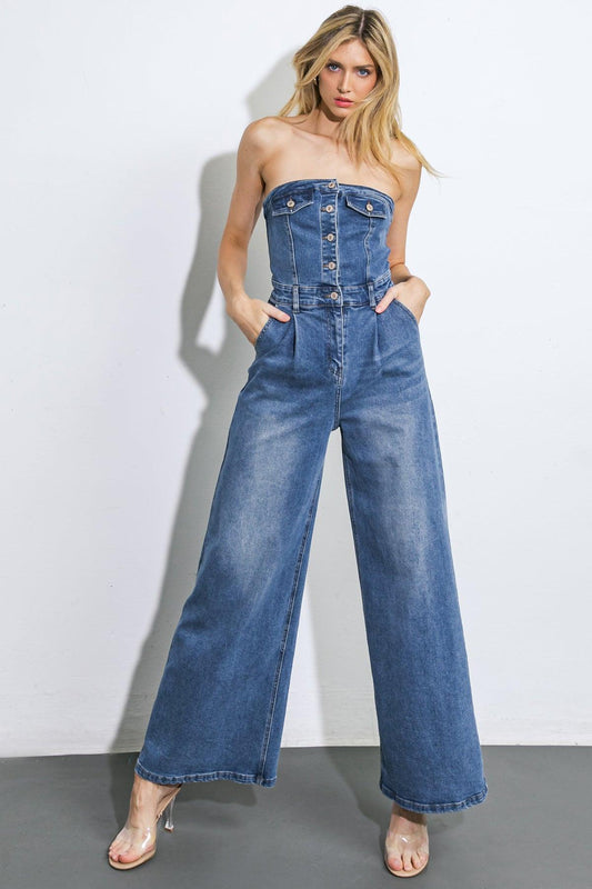 Sky Full of Stars Denim Jumpsuit
