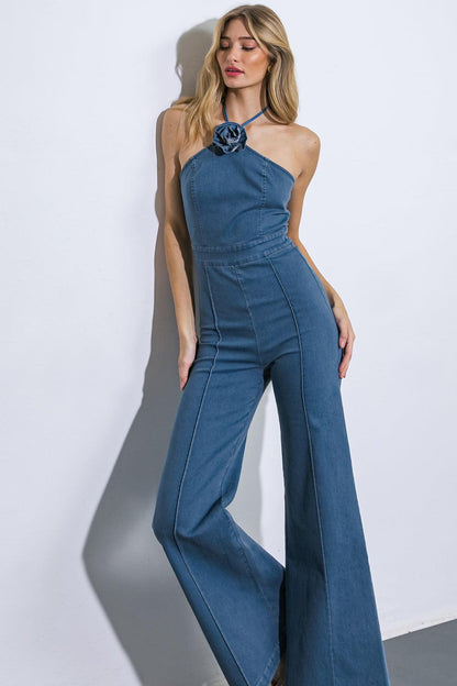 Call Me Lovely Denim Jumpsuit