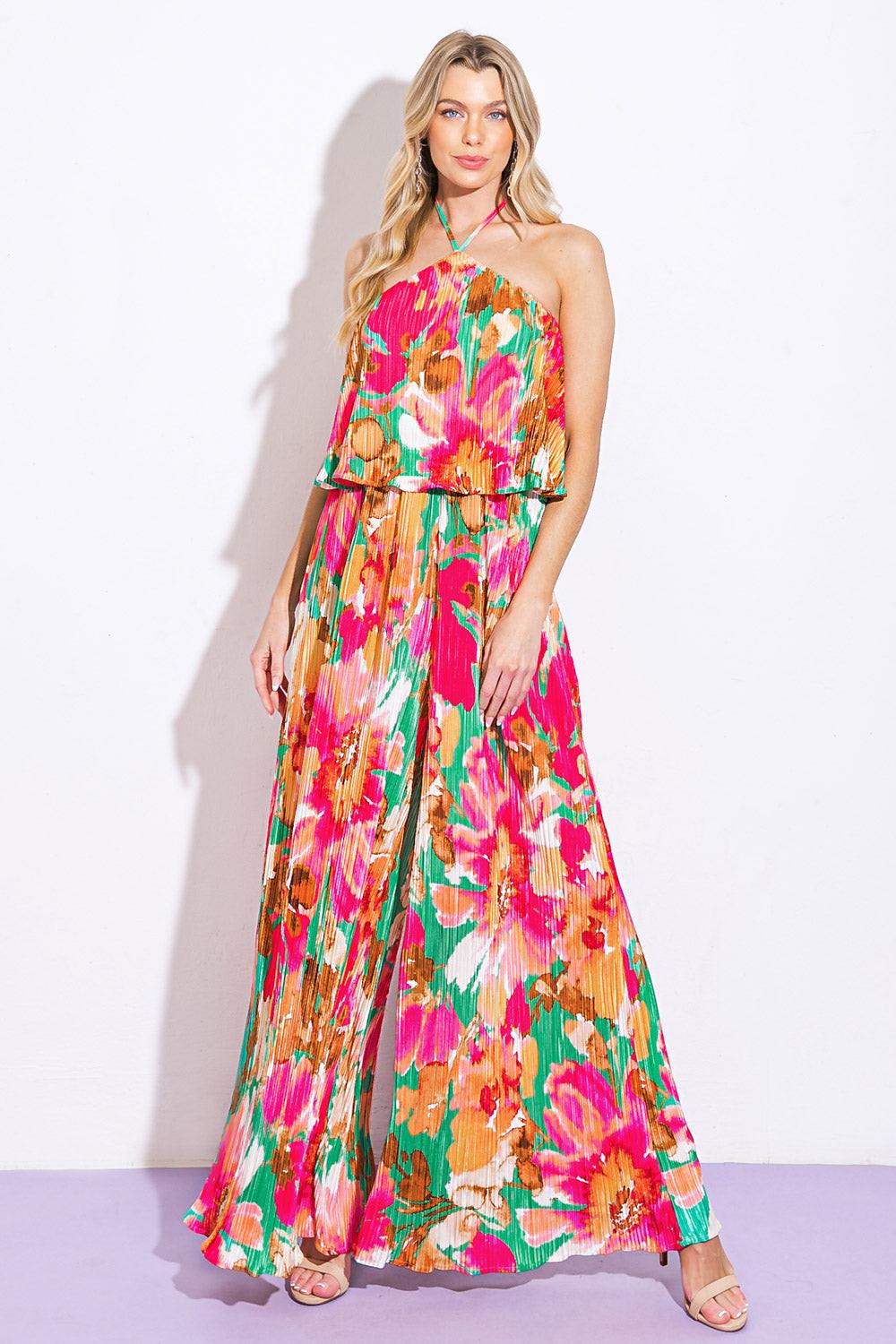 Swing of Things Plisse Jumpsuit