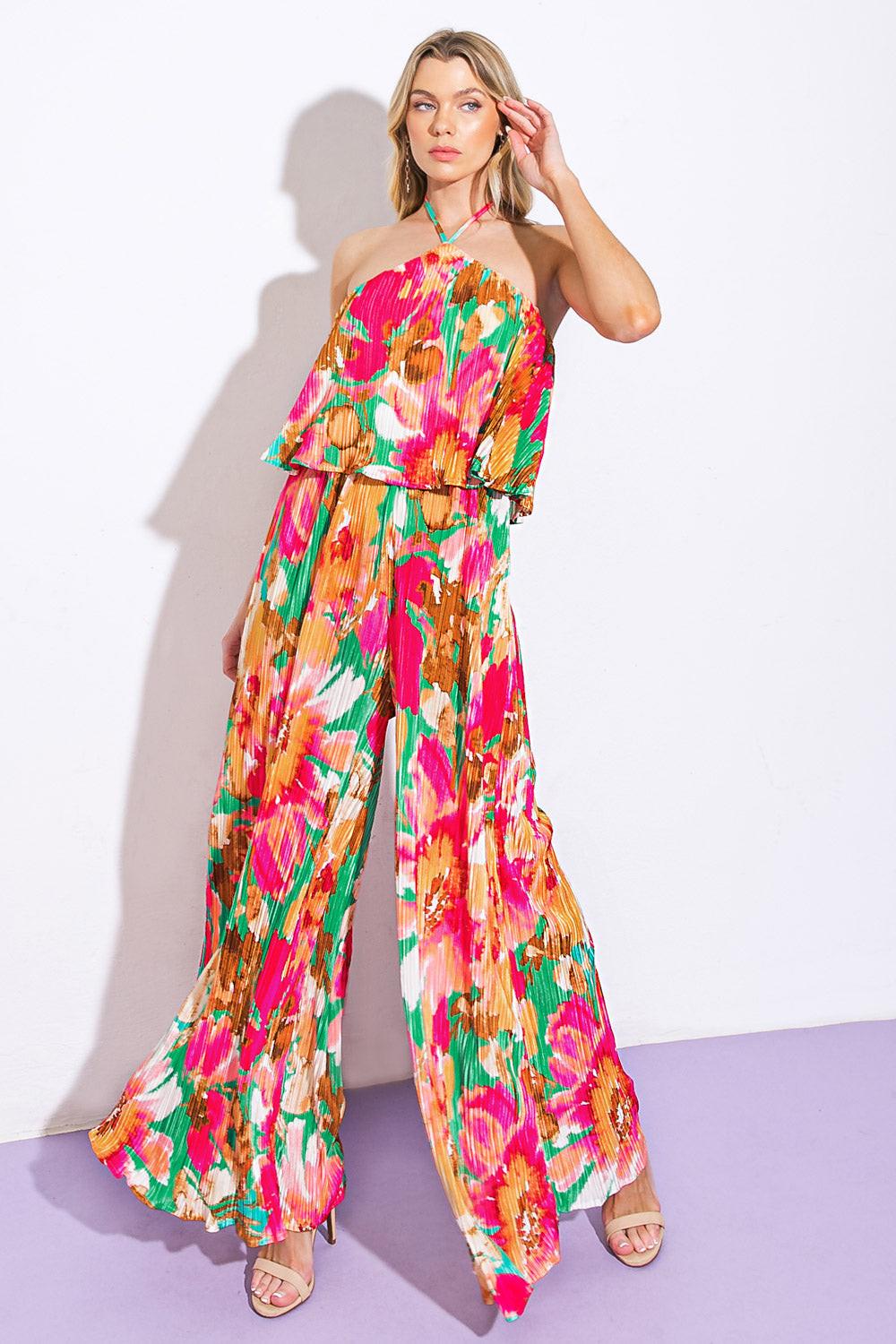 Swing of Things Plisse Jumpsuit