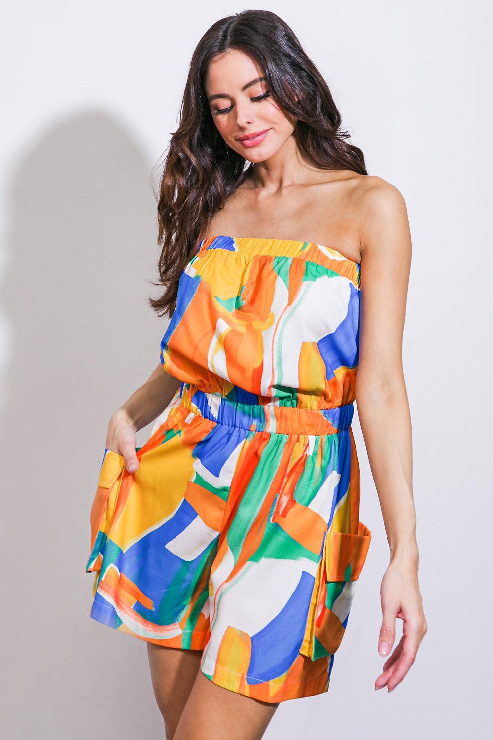Vivid Imagination Woven Romper