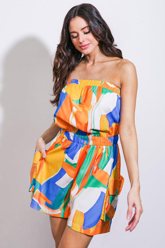 Vivid Imagination Woven Romper