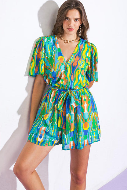 In My Happy Place Woven Romper