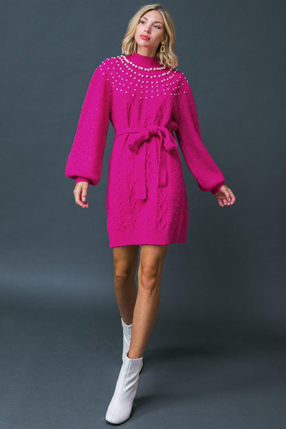 Bring the Vibes Sweater Mini Dress