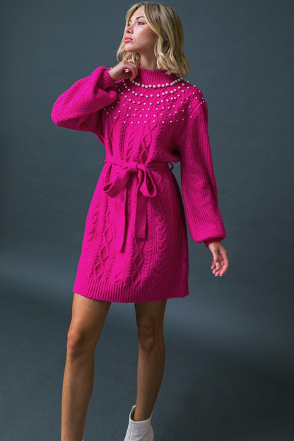 Bring the Vibes Sweater Mini Dress
