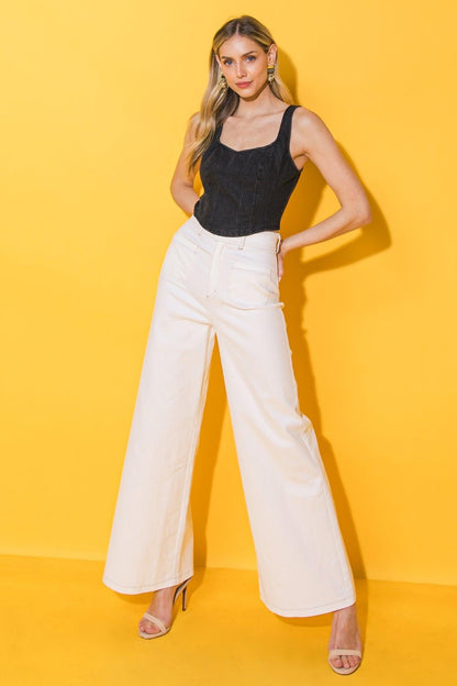 All Ahead Denim Crop Top