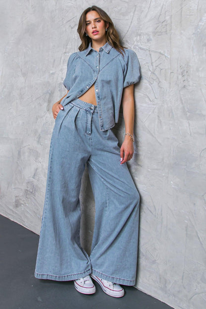 Be My Baby Acid Washed Top
