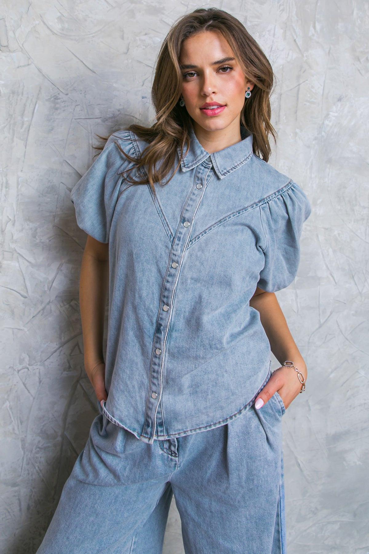 Be My Baby Acid Washed Top