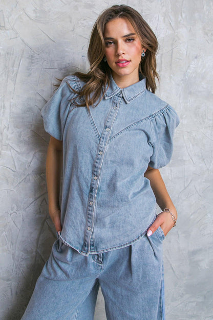 Be My Baby Acid Washed Top