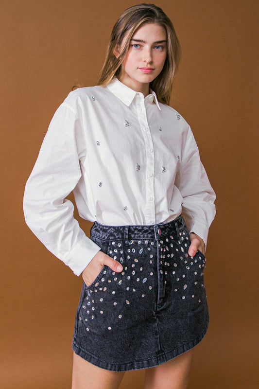 Hit or Miss Poplin Shirt
