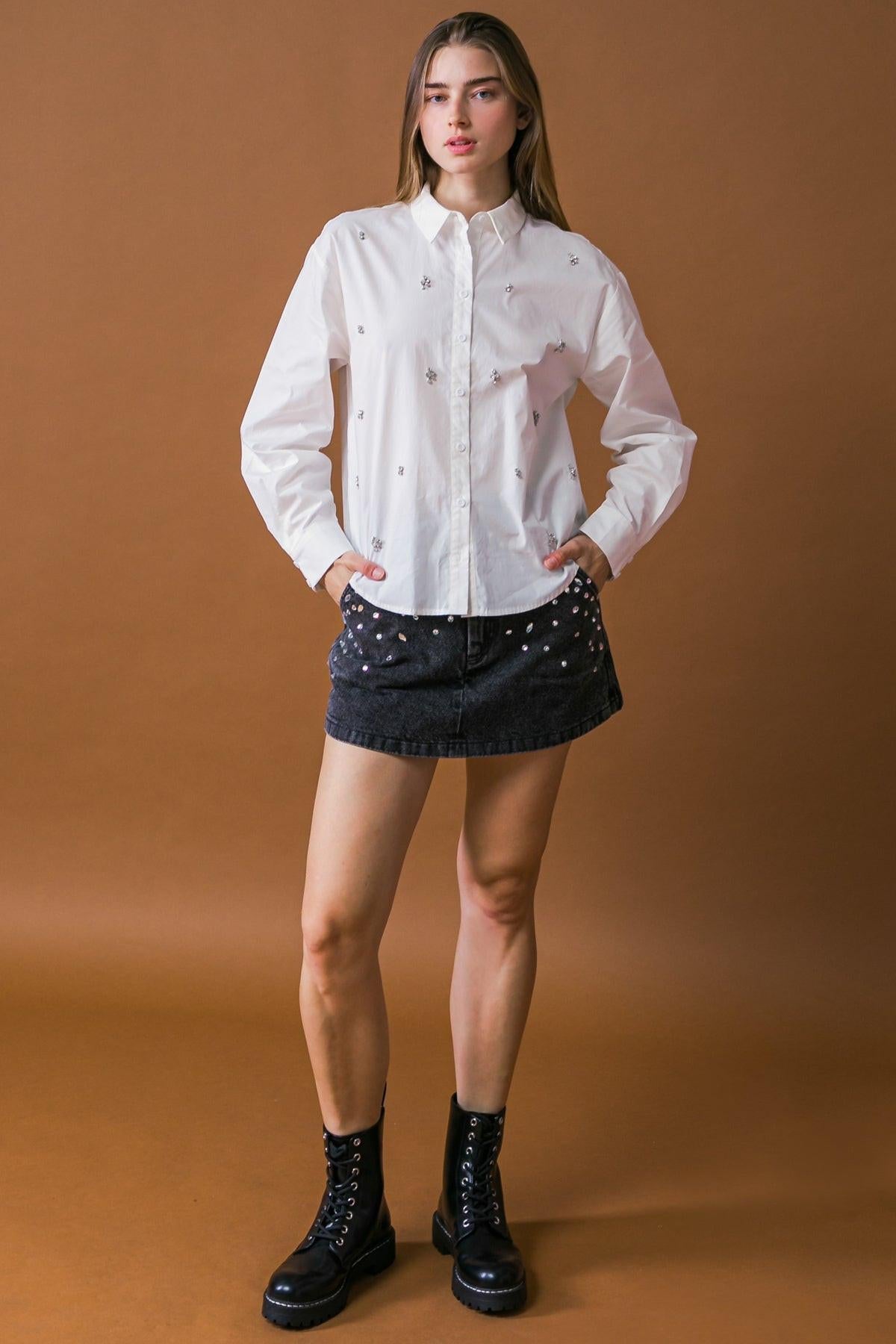 Hit or Miss Poplin Shirt