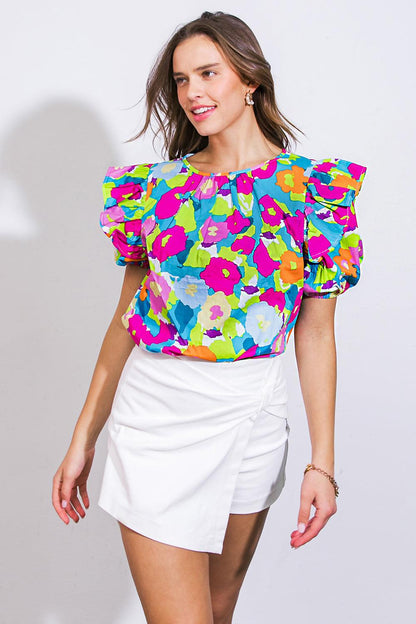 Looking Back Woven Top