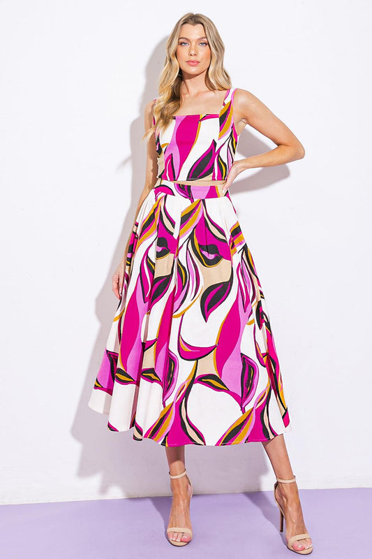 Cocktail Club Woven Twill Top and Skirt