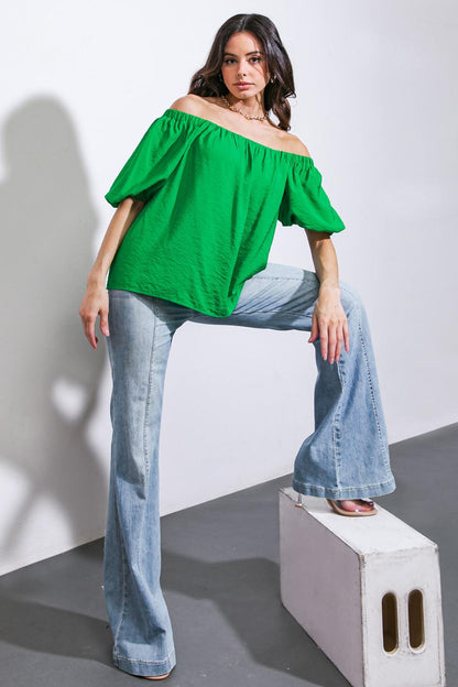 Call to Action Woven Top