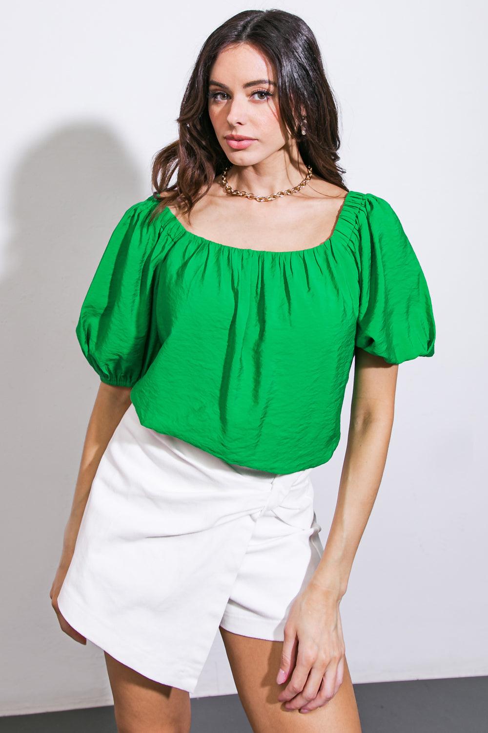 Call to Action Woven Top