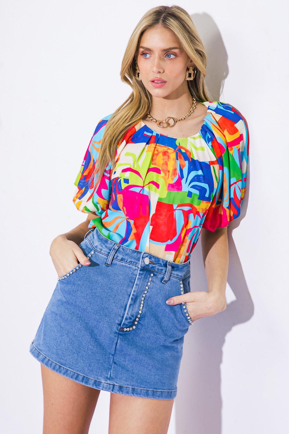 Graceful Beauty Woven Top