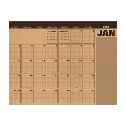 2027 Trail + Timber Large Desk Pad Monthly Blotter Calendar