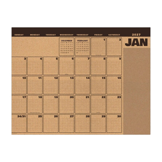 2027 Trail + Timber Large Desk Pad Monthly Blotter Calendar