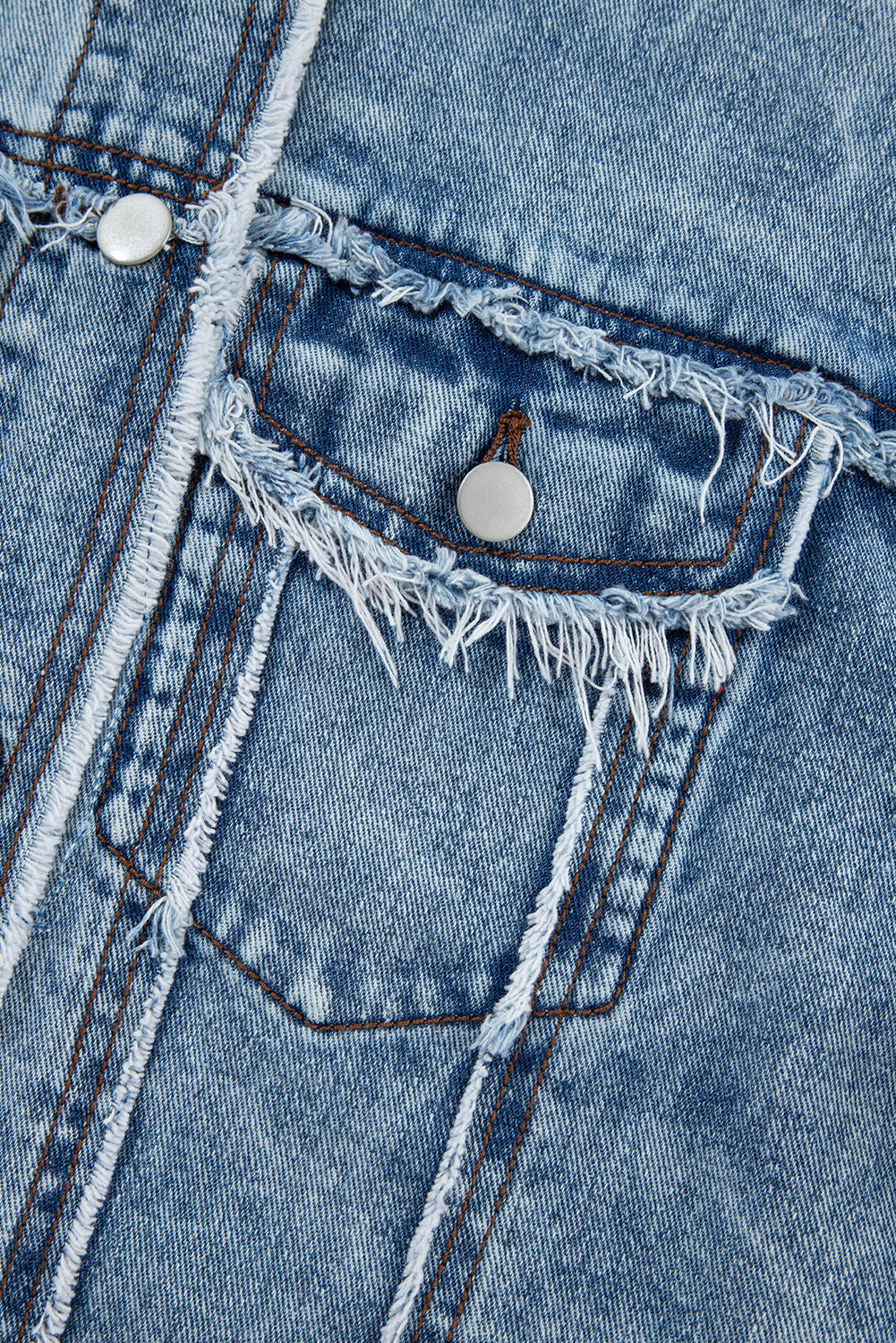 Threaded Pear Olivia Hooded Raw Hem Jacket