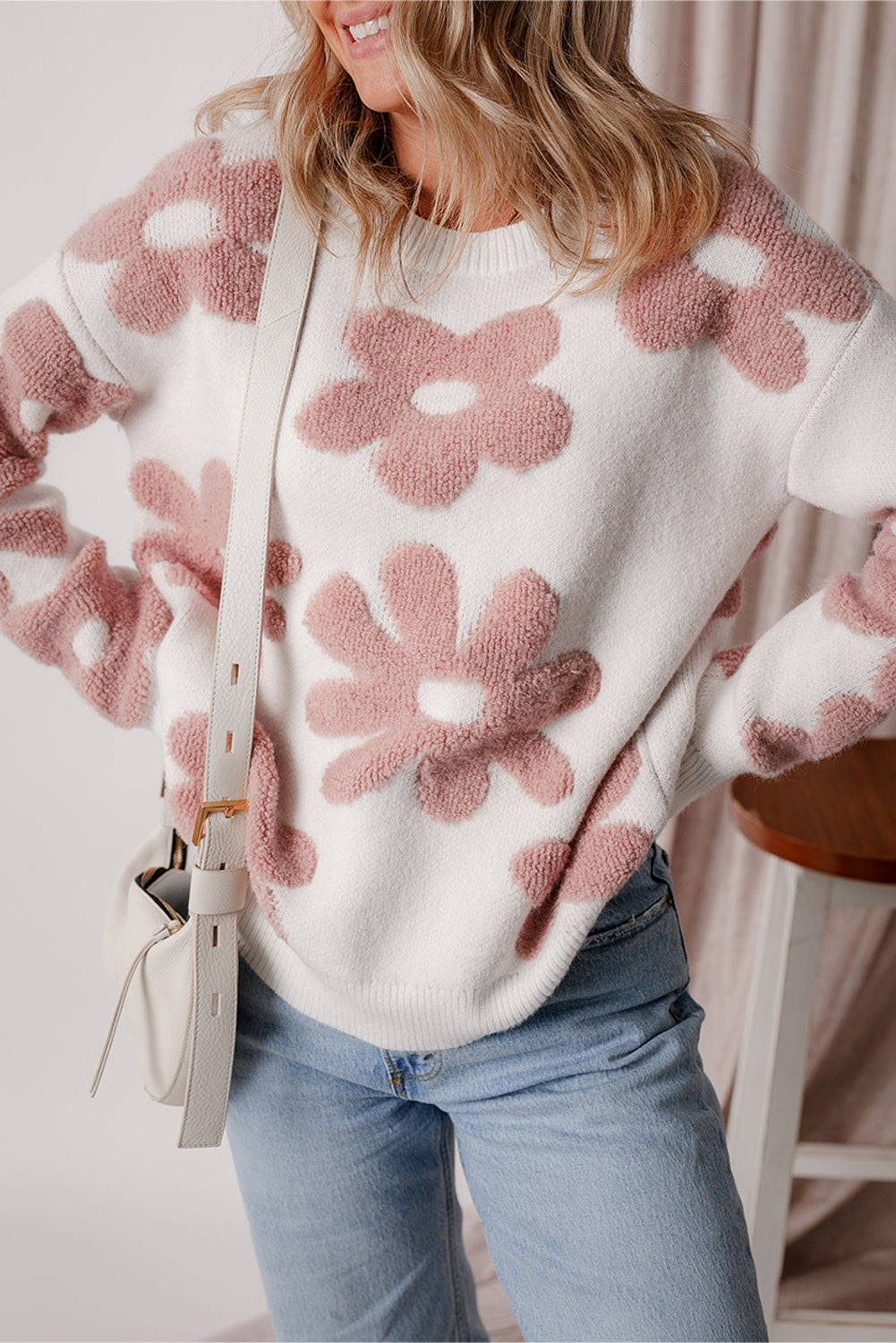 Threaded Pear Aria Drop Shoulder Loose Sweater