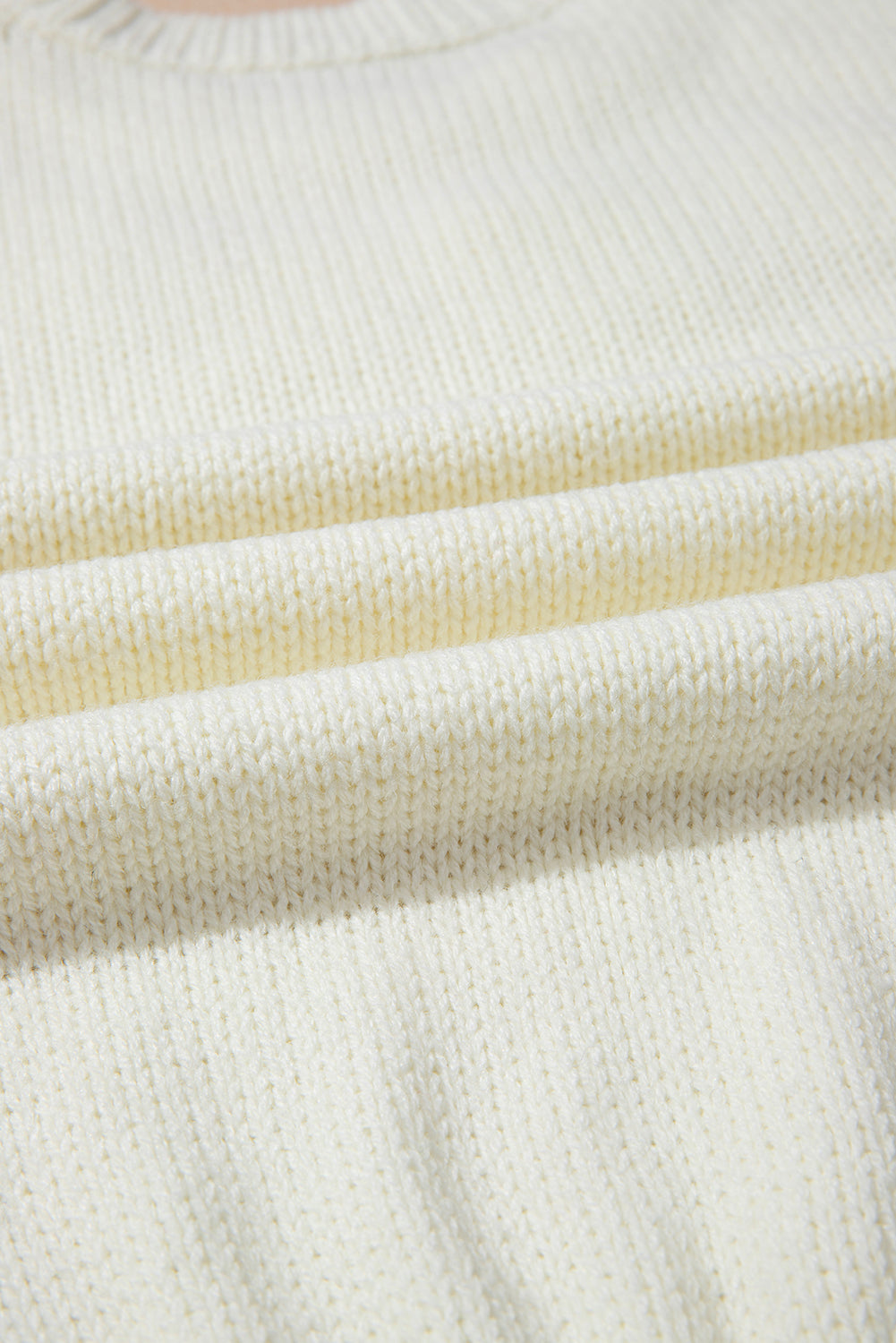 Threaded Pear Rheakara Textured Puff Sleeve Sweater