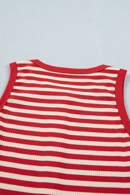 Threaded Pear Monica Ribbed Knit Tank Top