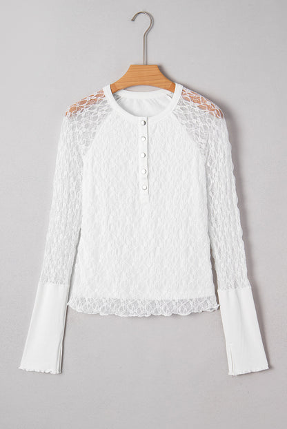 Threaded Pear Luisa Slim Henley top Long Sleeve Top