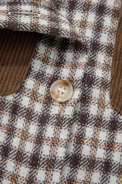 Threaded Pear Ava Flap Patchwork Plaid Shacket