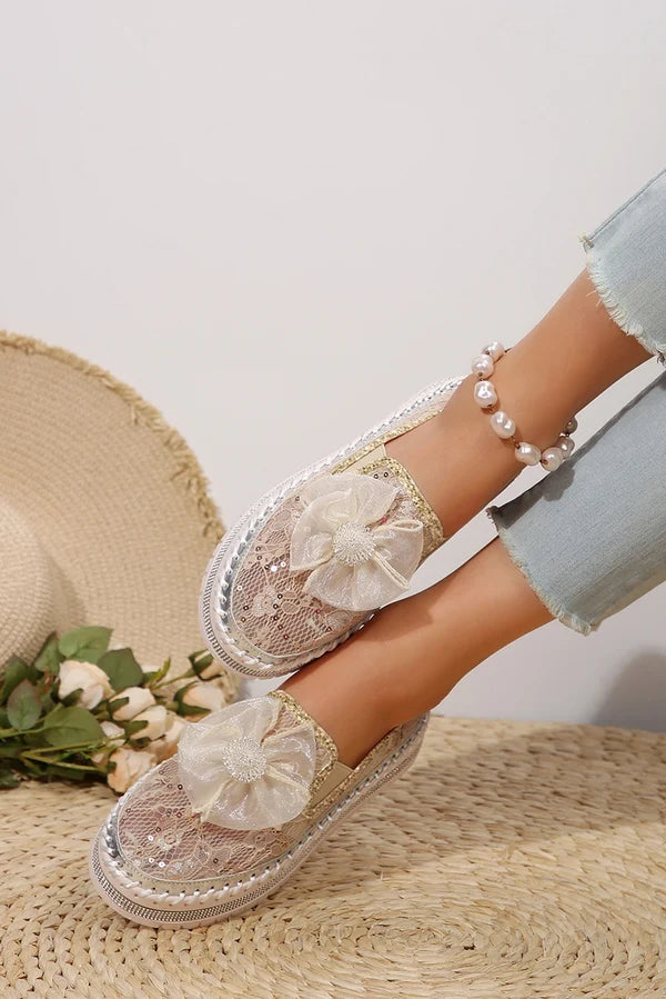 Threaded Pear Ayah Breathable Lace Loafer Shoes