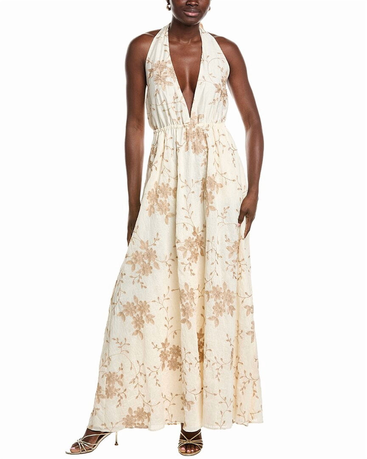 WHTS-IVORY LUREX EMBROIDERY-