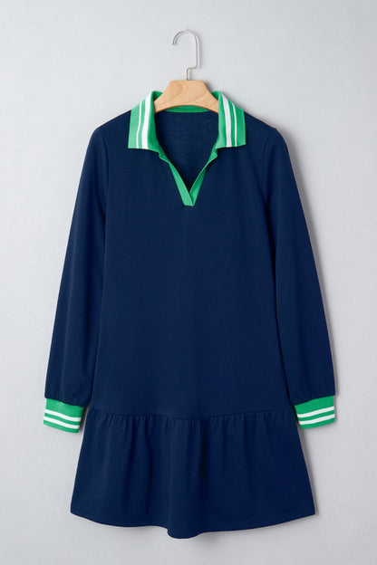 Threaded Pear Elsie Ruffle Hem Mini Dress