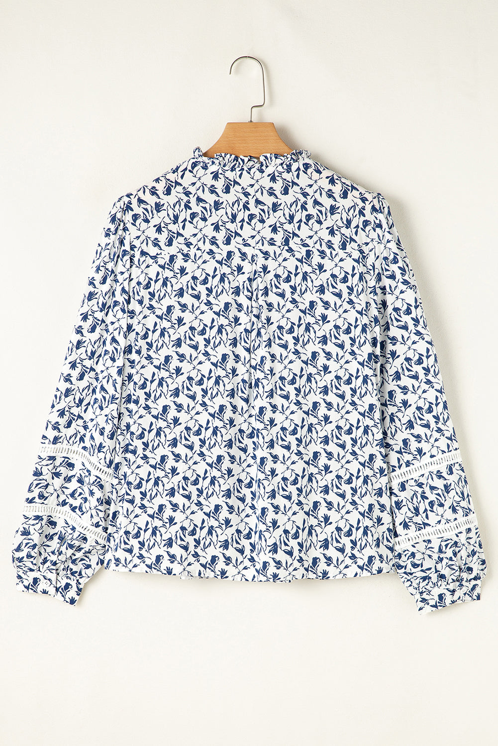 Threaded Pear Melanie Lace Floral Puff Sleeve Top