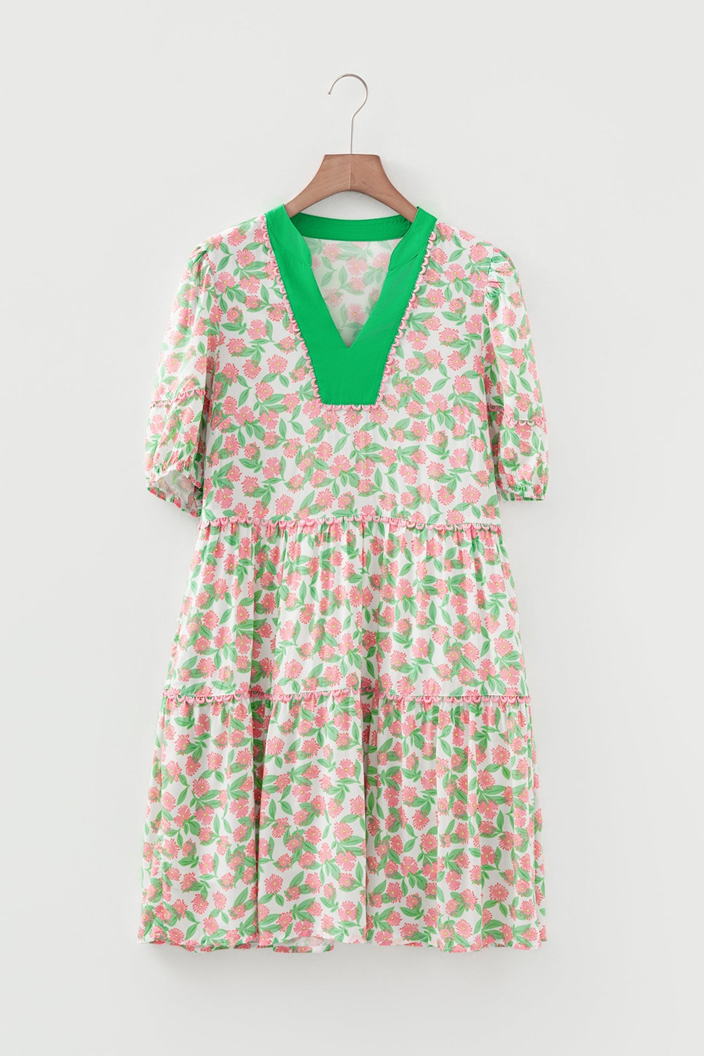 Threaded Pear Rachel Short Puff Sleeve Dress