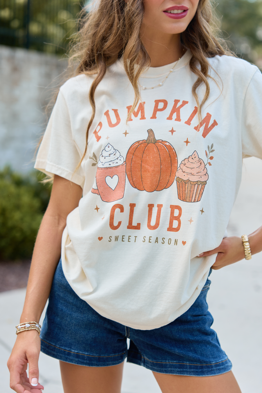Pumpkin Club Ivory Comfort Colors Graphic Tee