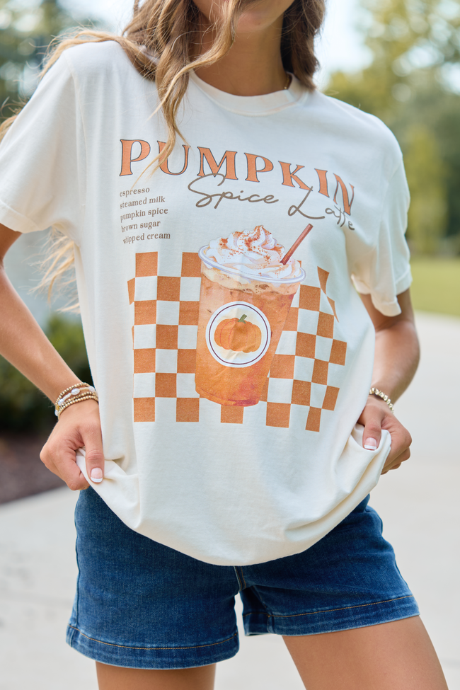 Pumpkin Spice Latte Ivory Graphic Tee