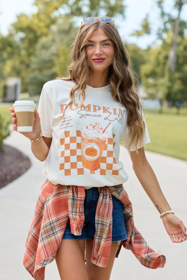 Pumpkin Spice Latte Ivory Graphic Tee