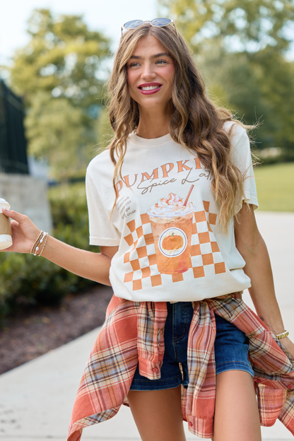 Pumpkin Spice Latte Ivory Graphic Tee