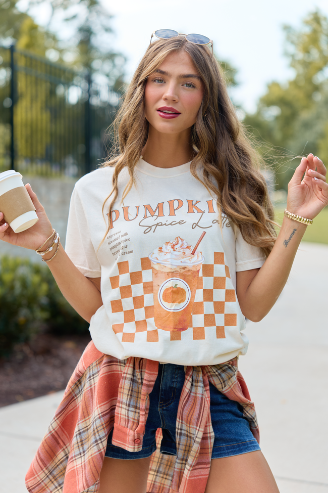 Pumpkin Spice Latte Ivory Graphic Tee