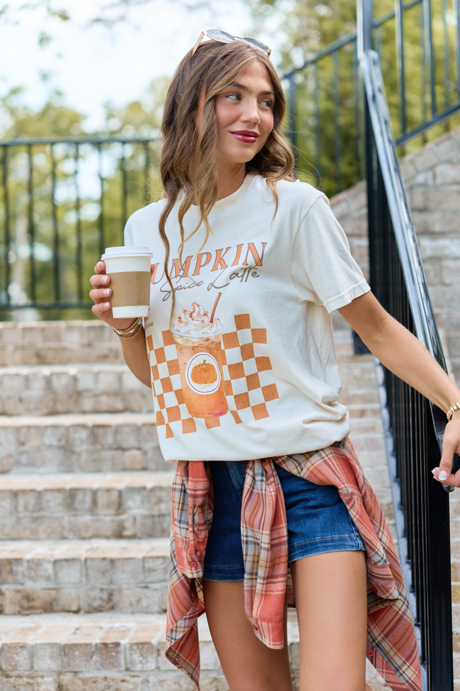 Pumpkin Spice Latte Ivory Graphic Tee