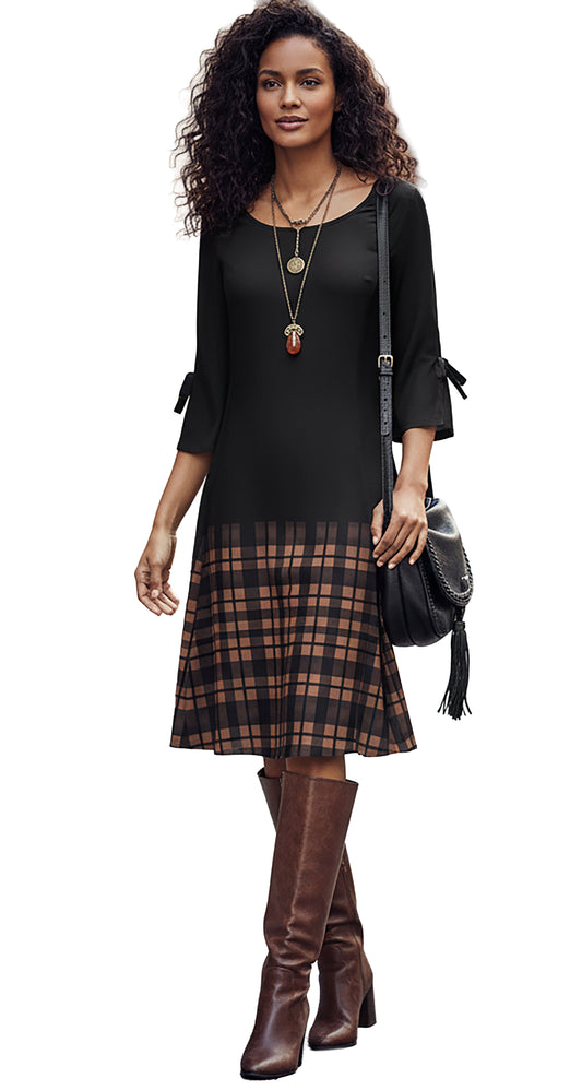Black Brown Plaid-