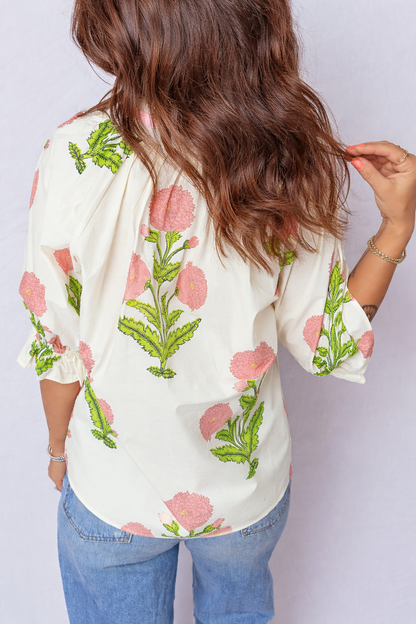 Threaded Pear Noelle 3 4 Sleeve Blouse