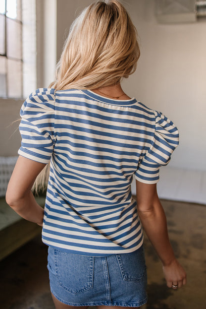 Threaded Pear America Graphic Puff Sleeve Top