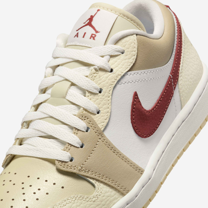 [hv6530-100] Womens Air Jordan Retro 1 Low Ce 'desert Khaki Red Sepia'