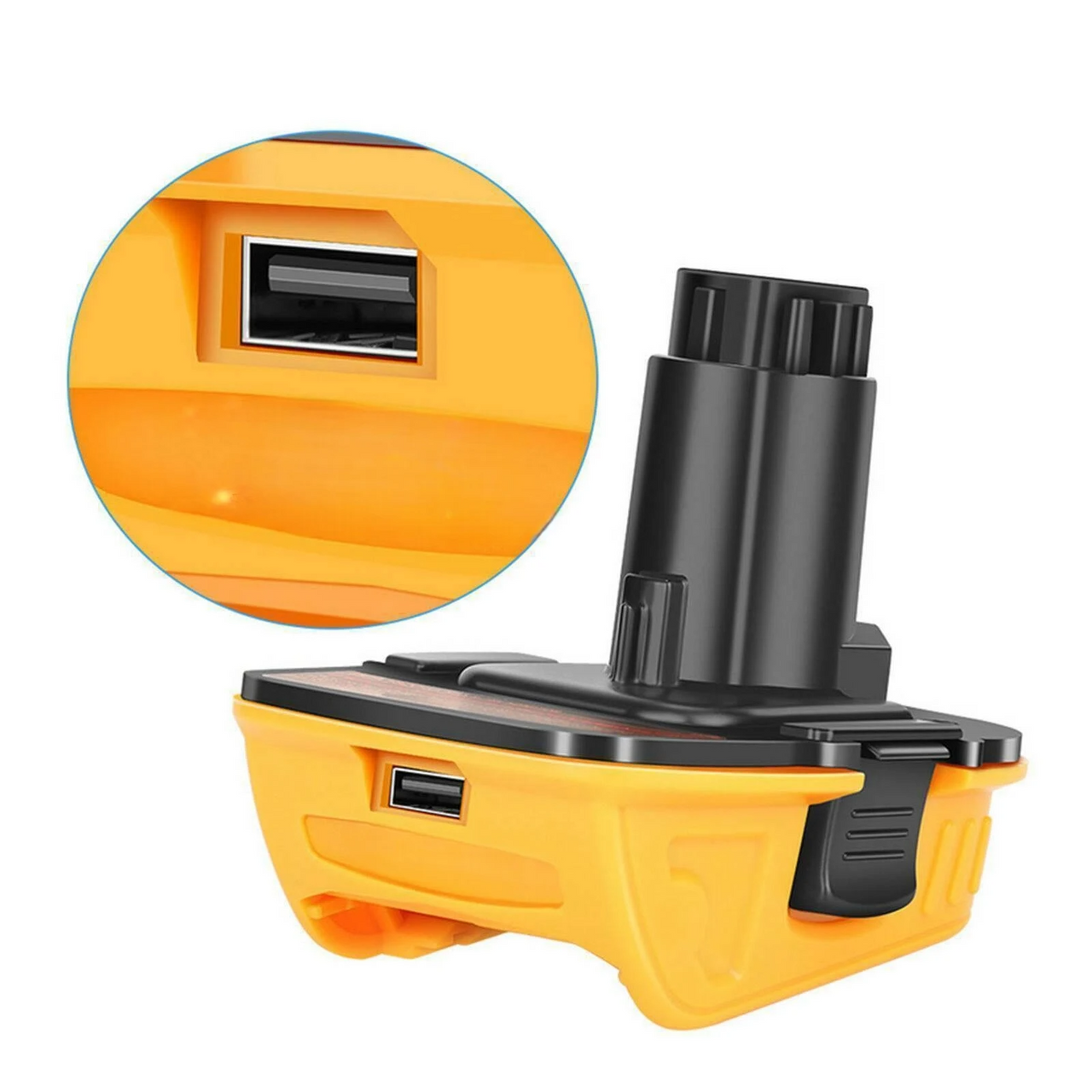 Prime Goods 2X 18V to 20V MAX DCA1820 Adapter Converter for DEWALT 20 Volt Li-ion Battery - Yellow